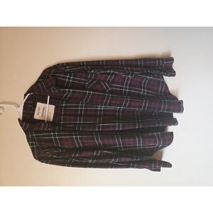 Garage Flannel Boyfriend Burgundy Plaid Shirt